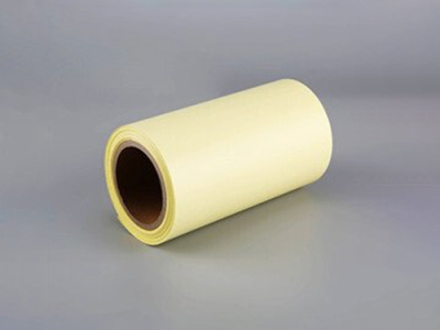上海120克淡黄色网格双塑单硅离型纸
