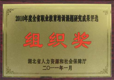 2010年度全省职业教育培训课题组织奖