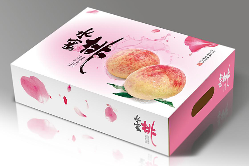 水蜜桃食品包装纸盒印刷
