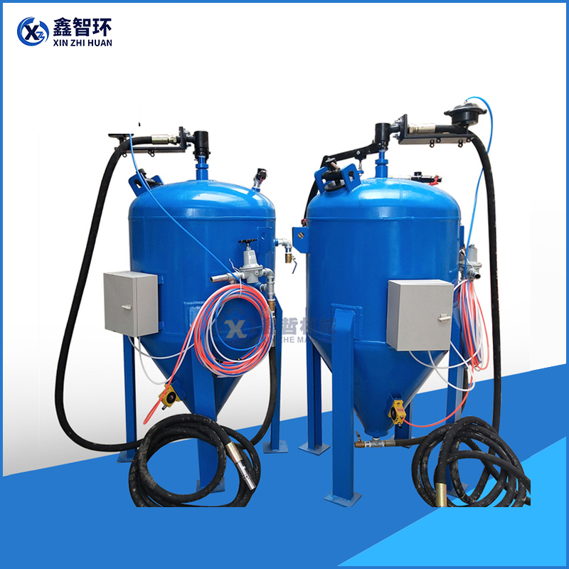 Water and sand mixed mobile open sandblasting machine