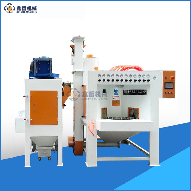 Automatic continuous rotary sandblasting machine