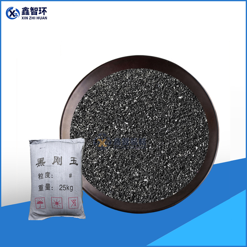 Blast-abrasive black corundum