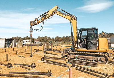 Excavator Auger Drive Building Application