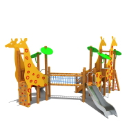 長頸鹿PE板造型滑梯