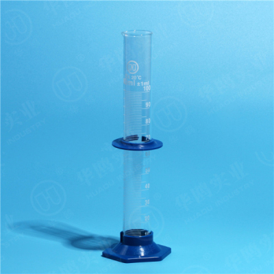 1601HP Measuring Cylinder,with spout and graduation,with plastic hexagonal base.