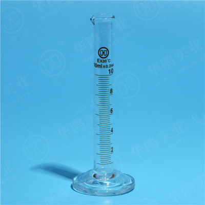1601 Measuring Cylinder,with spout and graduation,with glass round base or plastic hexagonal base