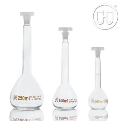 1621AP Volumetric flask,class A,with one graduation mark,with glass or plastic stopper,Neutral Glass