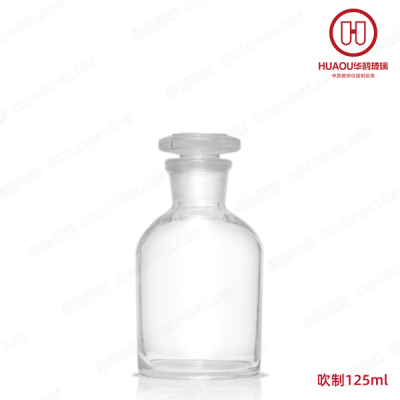 1401 Reagent bottle, Clear glass narrow mouth with ground in glass or plastic stopper