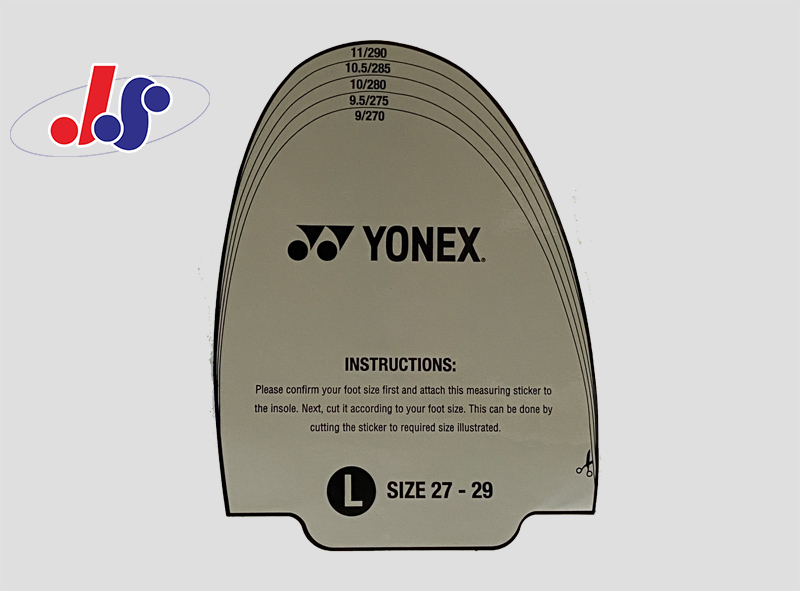 YONEX标签印刷