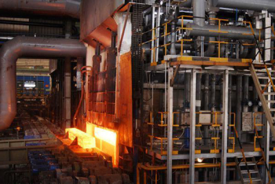 山西某鋼鐵廠加熱爐用澆注料施工現場