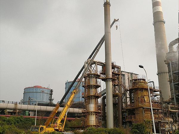 Desulfurization tower construction