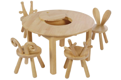 ZC-K004-名稱：木質四人課桌椅