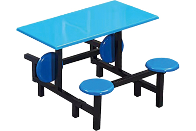 湖南ZC-L002-名称：可折叠四人位圆盘餐桌凳-规格：120-60-76cm