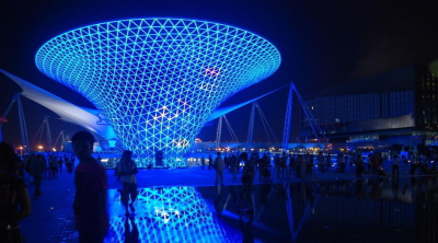 江蘇南京夜間亮化工程，燈光秀網紅打卡點：3D投影燈光秀打造時光裝置