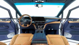 呼市汽車內飾改裝的別克GL8升級藍與棕內飾，心動值有點高