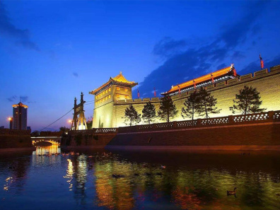 西安古城墙护城河夜景提升工程
