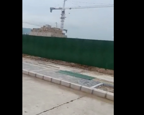 南雄南通城山建设围墙视频
