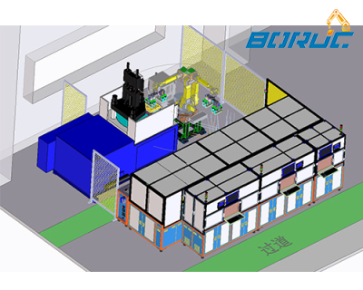 Injection molding machine embedded PIN and intelligent production line for loading and unloading materials