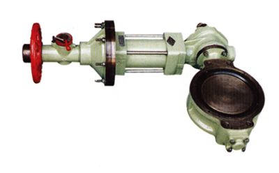 Double eccentric pneumatic and manual combined operation butterfly valve