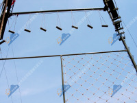 高空心理拓展器材-高空荡木桥+高空绳网
