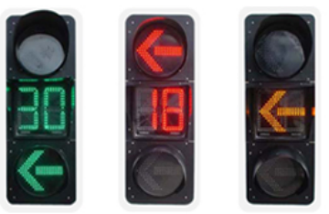 圆形交通信号灯,城市道路指示牌,河南景区指示牌