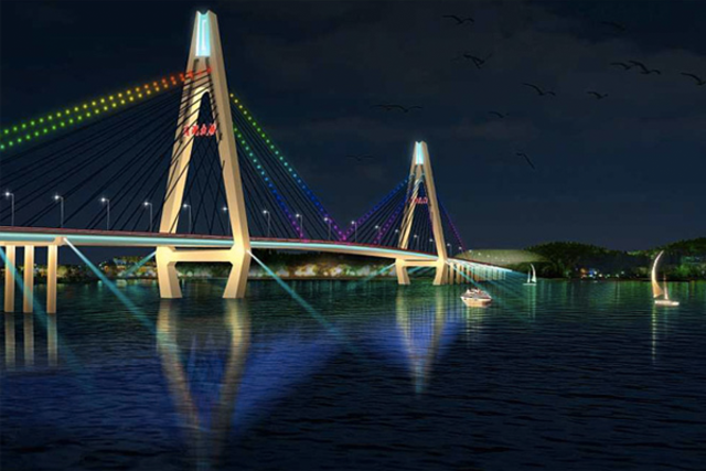 Landscape Lighting Bridge