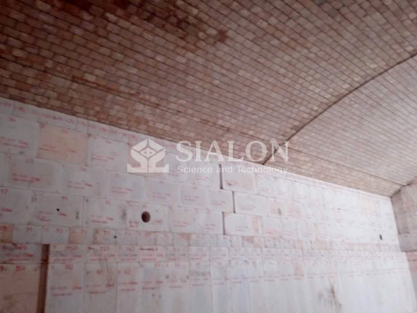 Glass kiln assembly site of Shanxi Lihu Glass Co.,Ltd