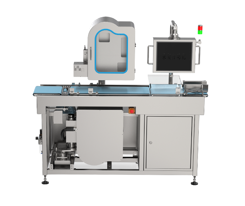 Weighing and labeling machine