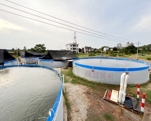江苏室外大型人工养殖帆布鱼池