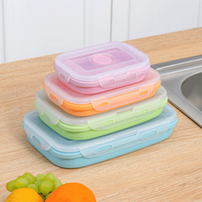 Silicone collaspable lunch box
