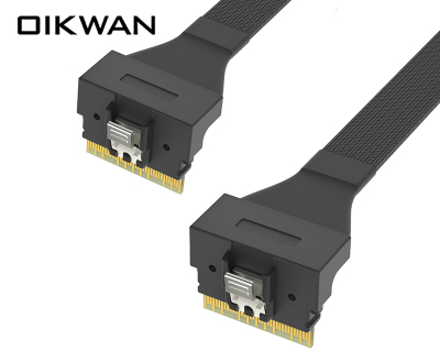 SlimSAS SFF-8654 8i 内弯90° TO SlimSAS SFF-8654 8i 内弯90° Cable