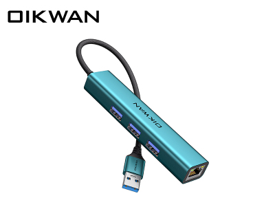四合一USB3.0集线器 USB转RJ45网口扩展坞