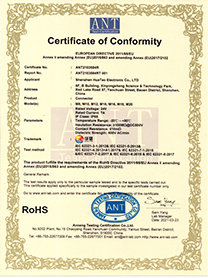 ANT2103584R RoHS certificate
