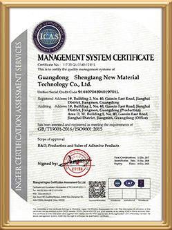 2020广东盛唐新材料 ISO管理体系认证证书（英文）