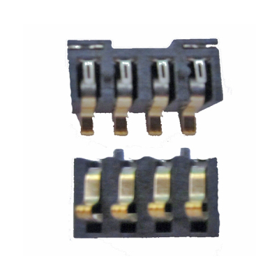 2.5mm间距4P电池连接器贴片SMT带定位柱