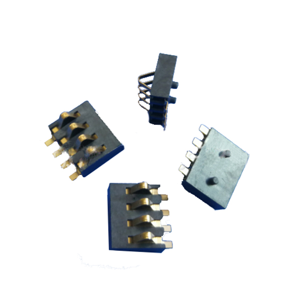 4 Circuit Battery Connector 2.5MM Centers H=3.0MM