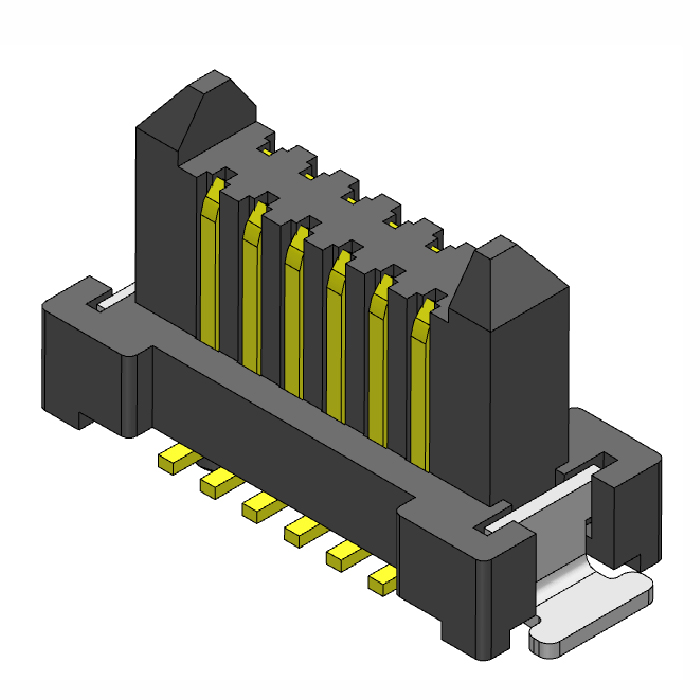 0.8MM浮动式 板对板连接器 公座 带柱 对插合高6.0MM