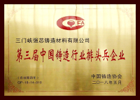 第三届中国铸造行业排头兵企业