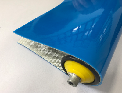 2mm sky blue PVC plane conveyor belt
