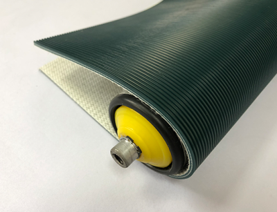 3.2mm dark green PVC straight stripe conveyor belt