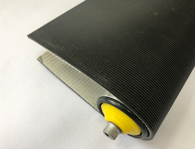 3mm black PVC straight stripe conveyor belt