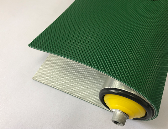 3mm green PVC single side diamond conveyor belt
