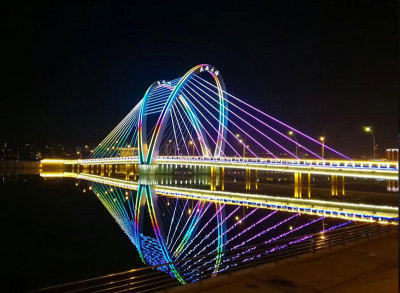 大桥夜景照明灯光设计