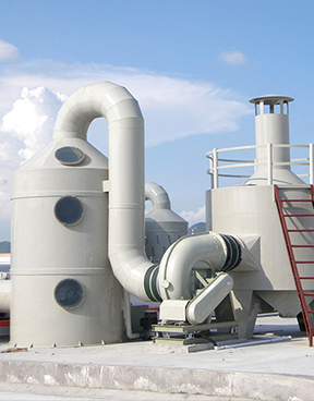 废气处理设备:PP喷淋塔案例图