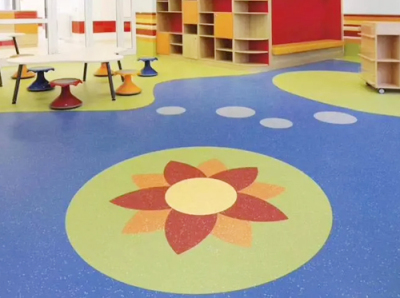 某幼儿园PVC塑胶地板施工