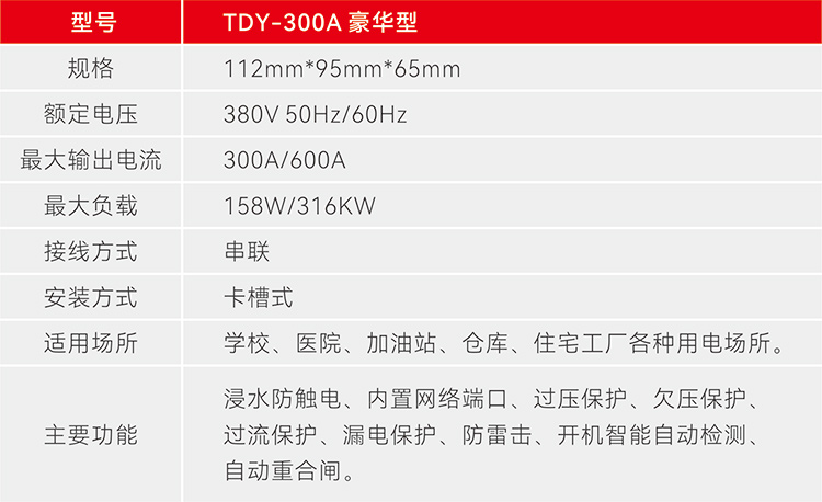 TDY-300A 豪华型 漏电保护器