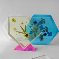 水晶滴胶摆件办公桌面立体装饰品DIY镜面几何体树脂礼品硅胶模具