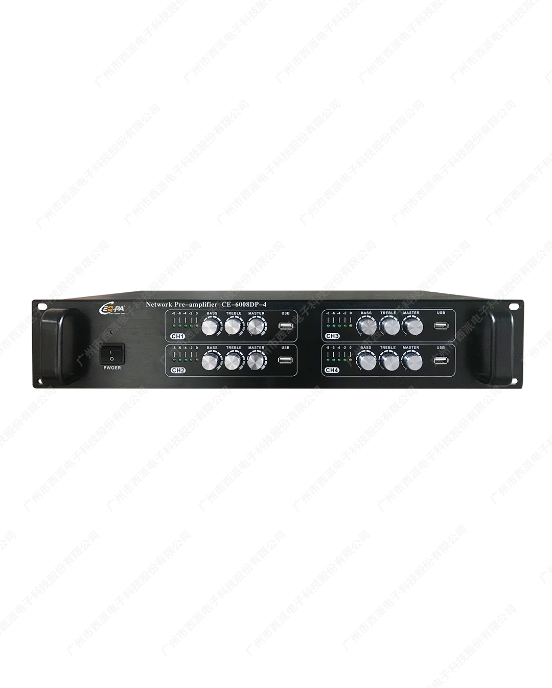 机柜式网络广播前置 CE-6008DP-4