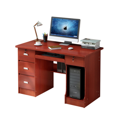 电脑台式家用抽屉办公桌1.4米卧室1.2米书桌学习桌现代简约写字台-办公用品批发