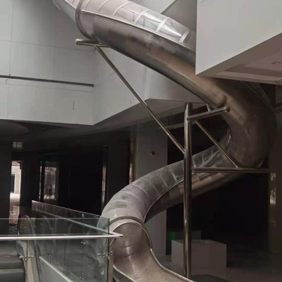 陕西咸阳商场不锈钢滑梯案例